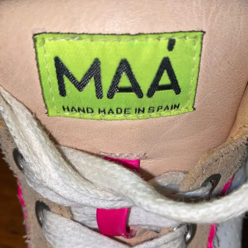MAA Spain $165 Toddler Girls Leather High Top Sneaker EU28 US11